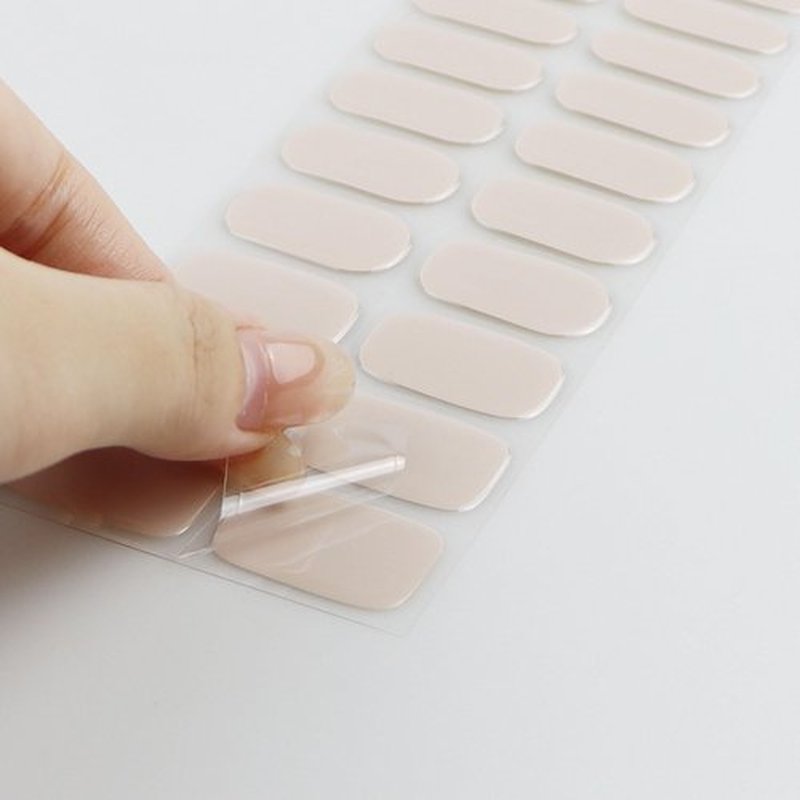 JMEOWIO Gel Nail Stickers Cream Brown Semi Cured Gel Nail Strips Wraps UV/LED Nail Supplies Nail Art Design Decoration Accessories