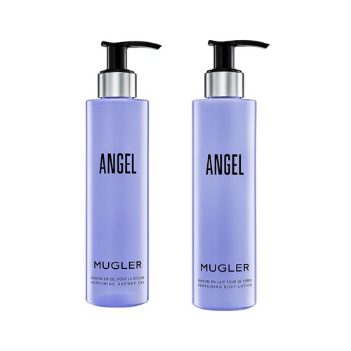 Mugler Angel Women's Fragrance Bundle - Ambery & Woody Body Wash and Lotion - 6.7 Fl Oz Each