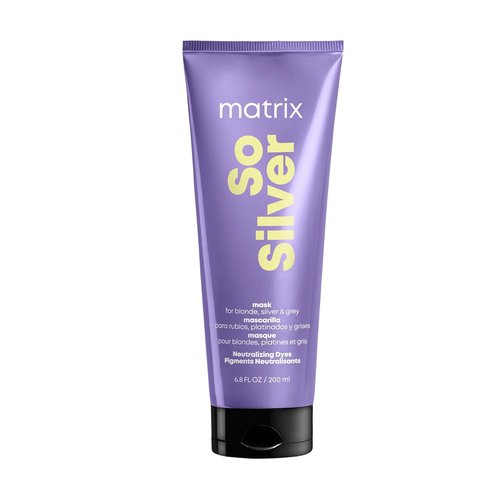 Matrix So Silver Purple Hair Mask - Deep Conditioning for Damaged Blonde & Silver Hair | Neutralizes Yellow Tones