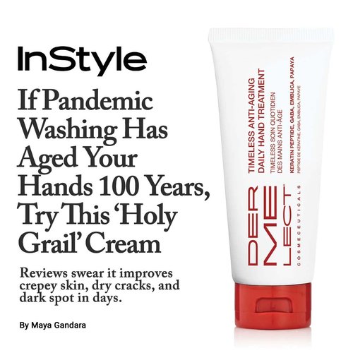 Dermelect Timeless Anti-Aging Daily Hand Treatment - Anti Aging Cream with Peptides Hyaluronic Acid Hydrating & Brightening Treatment for Dry Hands, Dark Spots, Over Washed Hands 4.0 oz