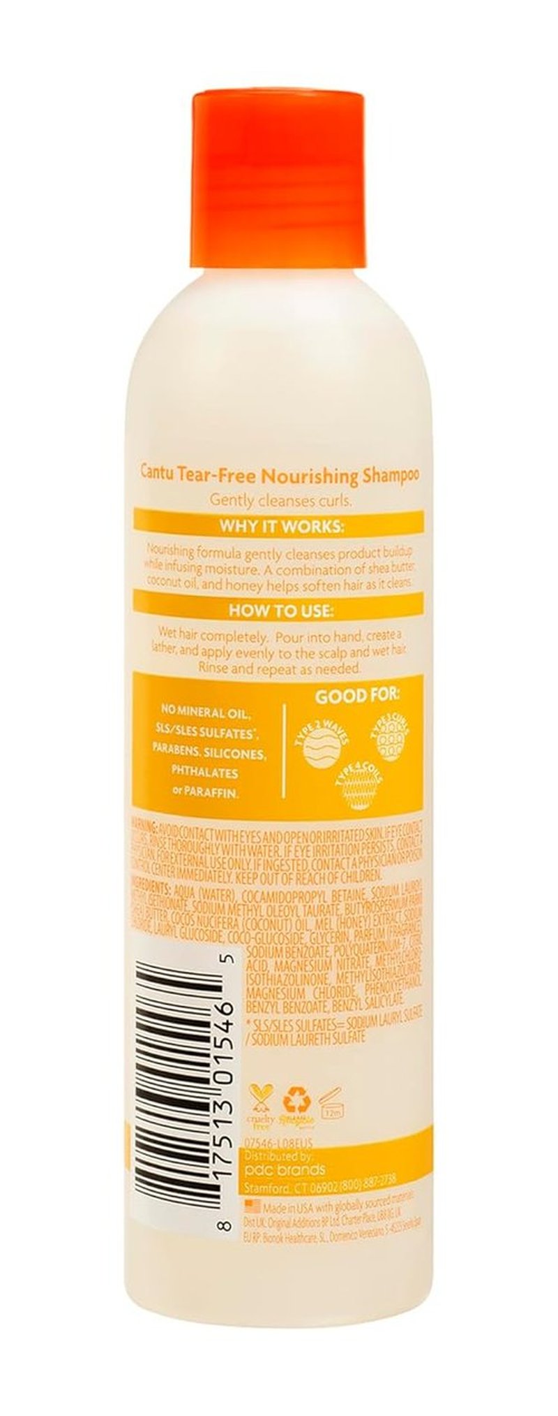 Cantu Care for Kids Nourishing Coconut Shampoo - Tear-Free Formula | 8 Fl Oz