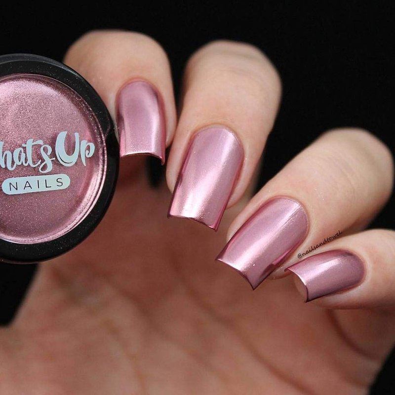 Whats Up Nails - Rose Chrome Powder For Mirror Nails