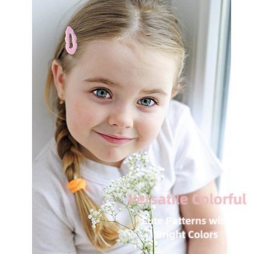 56 pcs Girl Hair Clips Cute Clips for Toddler Girls Hair Accessories Rabbit/Flower/Bow Colorful Patterns