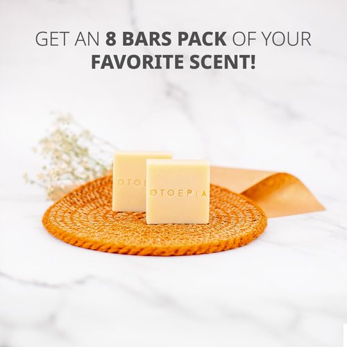 Otoepia Olive Oil Soap Bars - 8 Scented Variety Pack - Natural & Moisturizing - Lavender, Orange Blossom, Jasmine, Rose, Mint, Oud, Musk, Chamomile - Gentle Cleansing - Single Scents Available