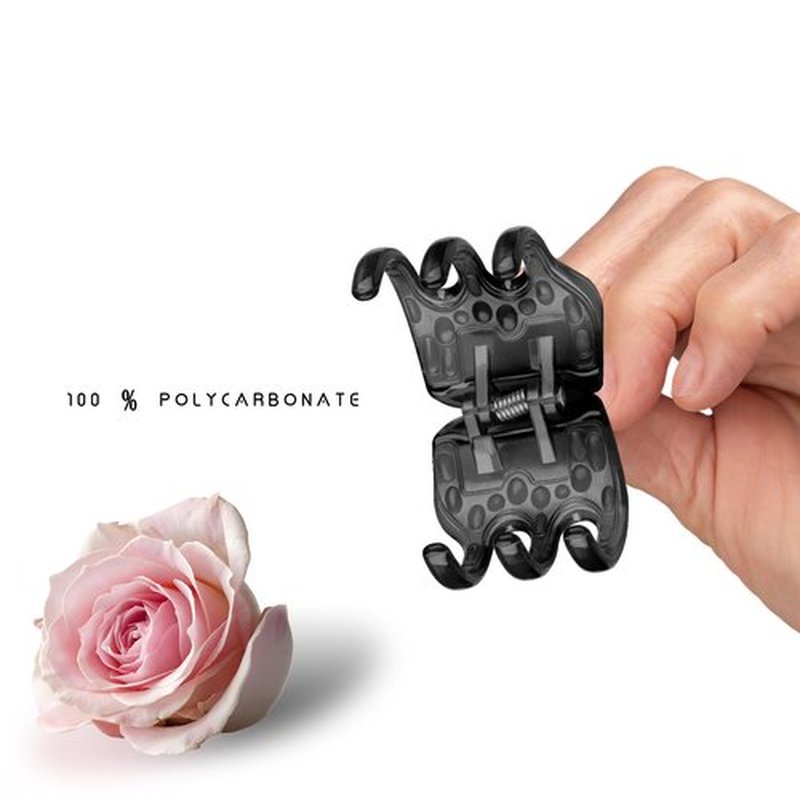 aelBael 6-Piece Hair Claw Clips-1.3 Inch Jaw Clips That Won't Let YourThick or Medium Hair Escape, Nonslip Wonders for Women and Girls' Hair Accessories Black