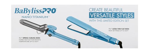 BabylissPRO Nano Titanium Hair Straightener - Ultra-Thin Flat Iron with 5-Inch Plates for All Hair Types