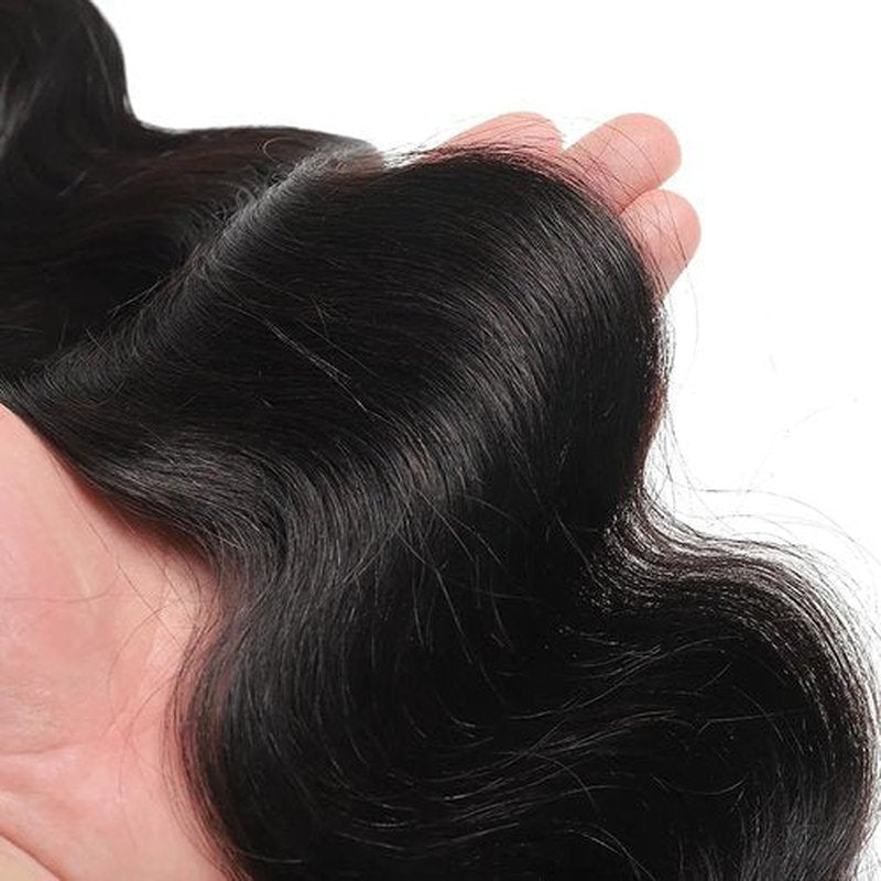 Body Wave Human Hair Bundles 24 26 28 Inch Unprocessed Brazilian Hair Extensions Double Weft Body Wave Bundles 150G Natural Black Healthy And Soft For Women Deals