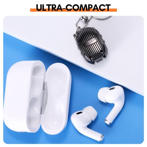 Makartt Foldable Nail Clipper, Stainless Steel Mini Nails Cutter with Keyring, Portable Fingernail Trimmer for Manicure, Travel Kit (Black)