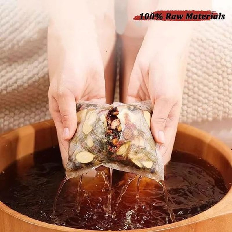 30 Pcs Body Herbal Detox Foot Soak To Remove Toxins,Lymphatic Drainage Ginger Foot Detoxing Soak for Relieve Fatigue Dispel Cold and Remove Dampness 艾草泡脚足浴包