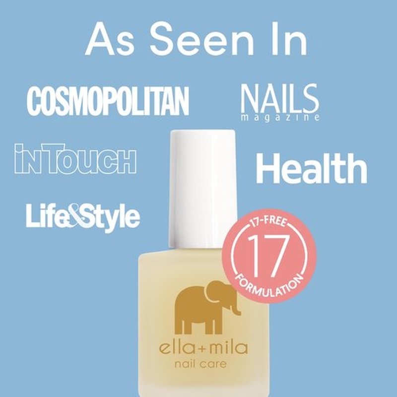 Ella+mila Ridge Filler Base Coat Nail Polish - Smoothing Treatment for Natural Nails | Nourishing Clear Polish (0.45 fl oz)