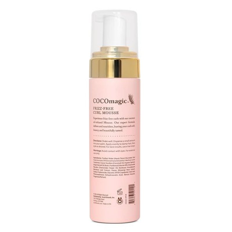 Cocomagic Curl Mousse - Frizz-Free Definition & Soft Hold with Coconut Oil | 6.5 Fl Oz, Paraben-Free