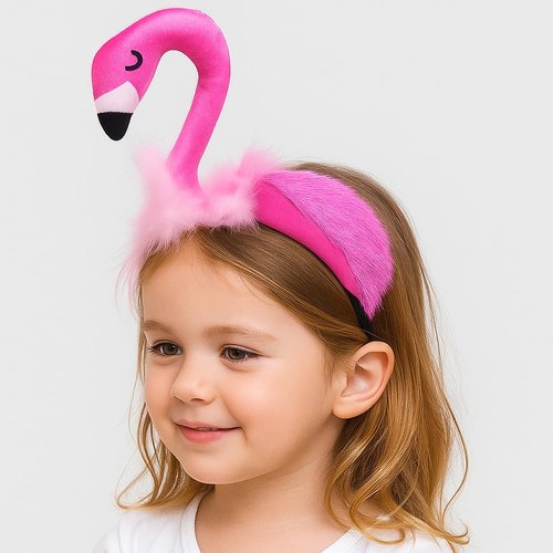 Mikily‘s Pink Flamingo Feather Headband Comfortable Lightweight Costume Accessory for Women Kids Adults Beach Party Dance Outfit Photo Shoot