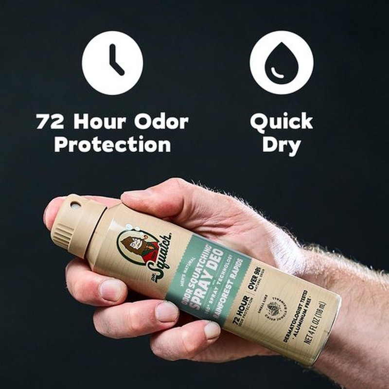 Dr. Squatch Natural Men's Deodorant - Quick-Dry, Aluminum-Free Formula | Fresh Falls & Rainforest Rapids, 4oz (2-Pack)