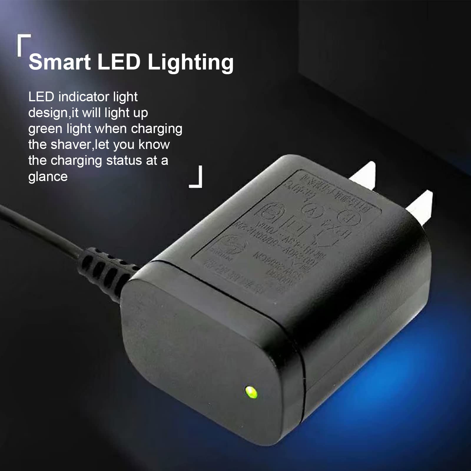 LinMei Adapter Power Cord 4.3V Compatible with Philips Norelco QP2520/90 QP2520/70 QP2520/72 A00390 BT3206 Electric Shaver Multigroom Beard Trimmer Adapter Power Charging Cord
