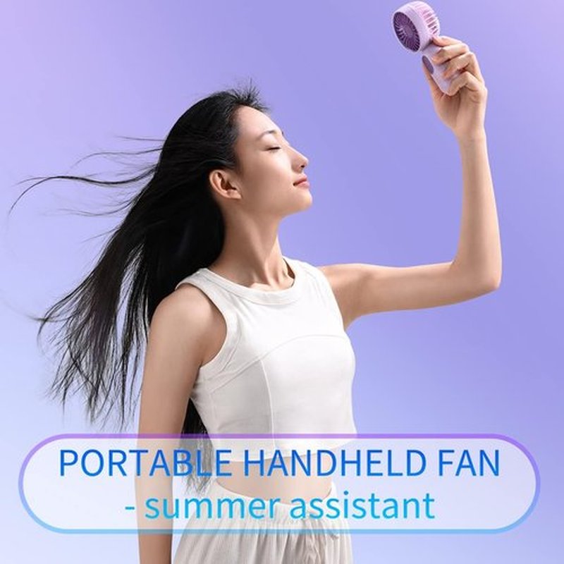 Skiennix Mini Portable Fan - Lightweight Handheld Design with 3 Speeds | USB Rechargeable, 2-Pack