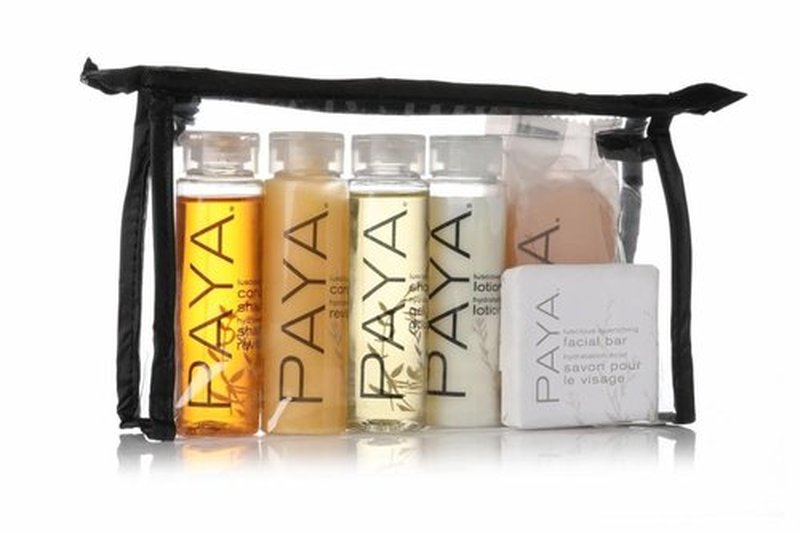 Skiennix Toiletry Travel Set - Shampoo, Conditioner, Shower Gel & 2 Soaps with Tote Bag