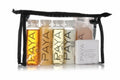 Skiennix Toiletry Travel Set - Shampoo, Conditioner, Shower Gel & 2 Soaps with Tote Bag
