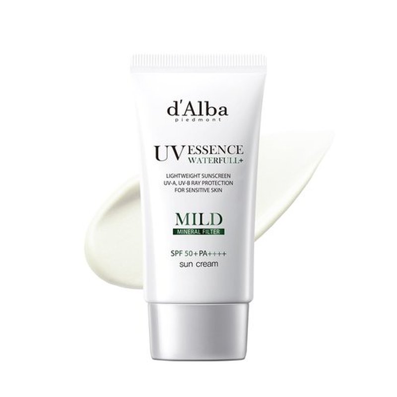 d'alba [ORIGINAL] MILD MINERAL SUNSCREEN SPF50+PA+++ Vegan, Chemical-Free for super sensitive and post-procedure skin, Non-Greasy, UVA/UVB protection (Pink, 50, Sun Protection Factor (SPF)) (Mild)