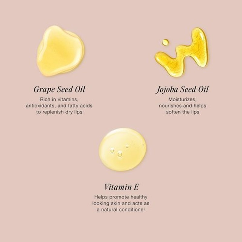 Jouer Essential Tinted Hydrating Lip Oil Gloss – Moisturizing Dry Lip Treatment Serum - Fragrance Free Tinted Lip Oil - Jojoba Seed Oil and Apricot Oil Formula