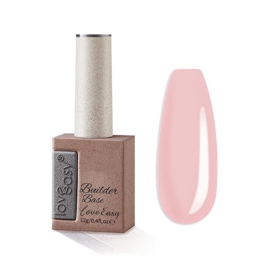 Love easy 6-in-1 Builder Gel & Base Coat for Nails, Enhance Building Strengthening Apex Enhancement Soft Gel Polish, Beginner Friendly with Upgraded Brush (Nude Pink, pH 5)