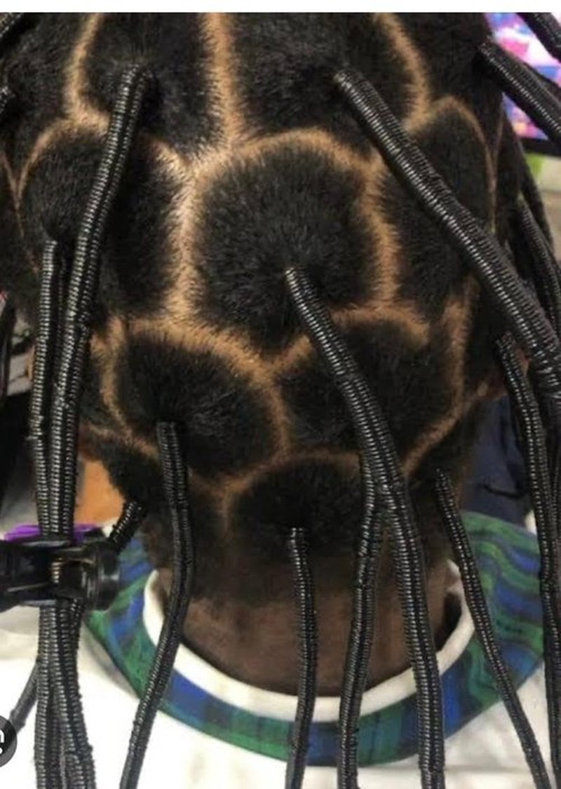 Black African Anango Hair Thread/Fil Anango/Nigeria Rubber Thread/Owu Isi/Irun Kiko (Lot of 4)