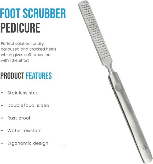 Krisp Beauty Foot Rasp - Professional 7” Callus Remover & Pumice Pedicure Tool for Smooth Feet