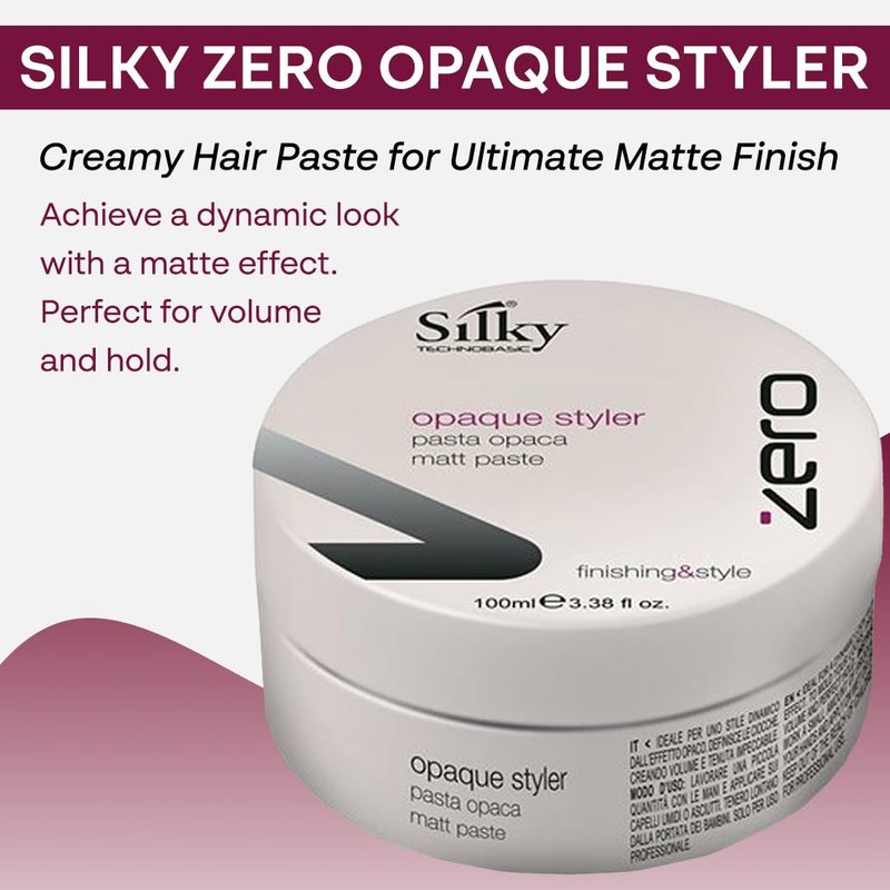 Zero Opaque Styler - Flexible Strong Hold Hair Wax for Wet & Dry Styling - 100ml Organic Formula