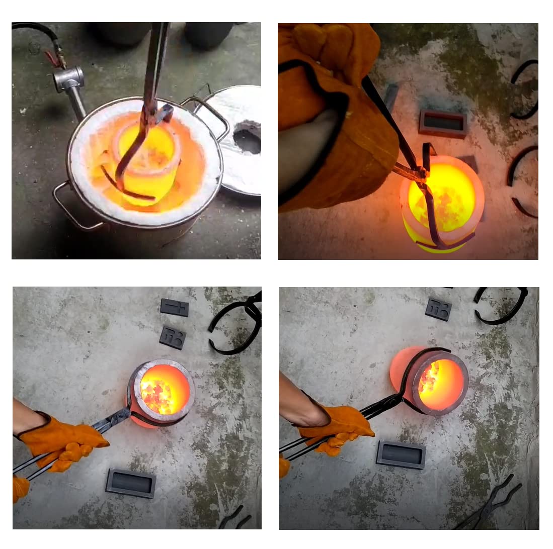 16KG(35LBs) Large Capacity Propane Furnace w/Tongs & Crucible for Gold Silver Jewelry Making Foundry Furnace Kiln Metal Smelter Scrap Metal Recycle