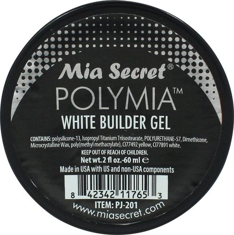 Mia Secret - 2oz POLYMIA polysilicone Gel Nail Builder - UV Led - Builder gel (White)