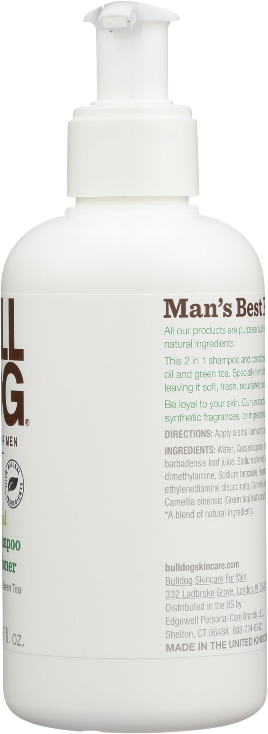 Bulldog Mens Skincare and Grooming Original Beard Shampoo and Conditioner, 6.7 Ounce