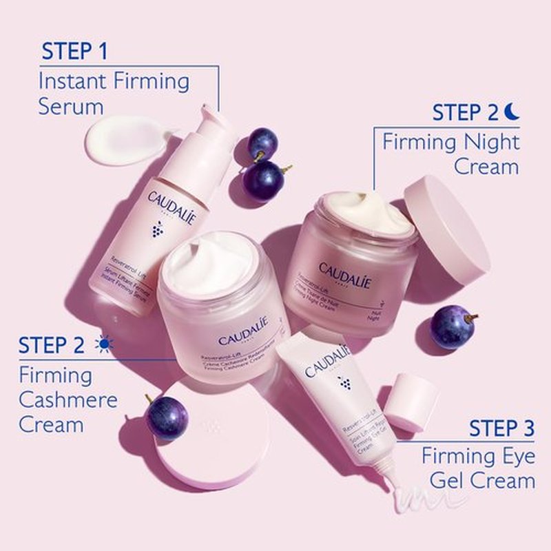 Caudalie Resveratrol-Lift Firming Cashmere Cream & Refill Pod - 50 mL Each for Youthful Skin