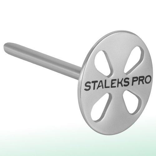 STALEKS PRO Expert Elongated PODODISC L (25mm) – Stainless Steel Pedicure Disc with 5 x 180 Grit Disposable Files for Fast Large Area Treatment