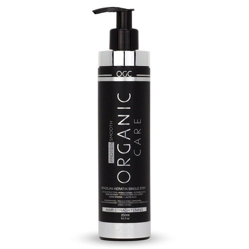 Organic Care Cosmetics Brazilian Keratin Treatment - Hair Straightening Complex | 8.5 fl oz (250ml)