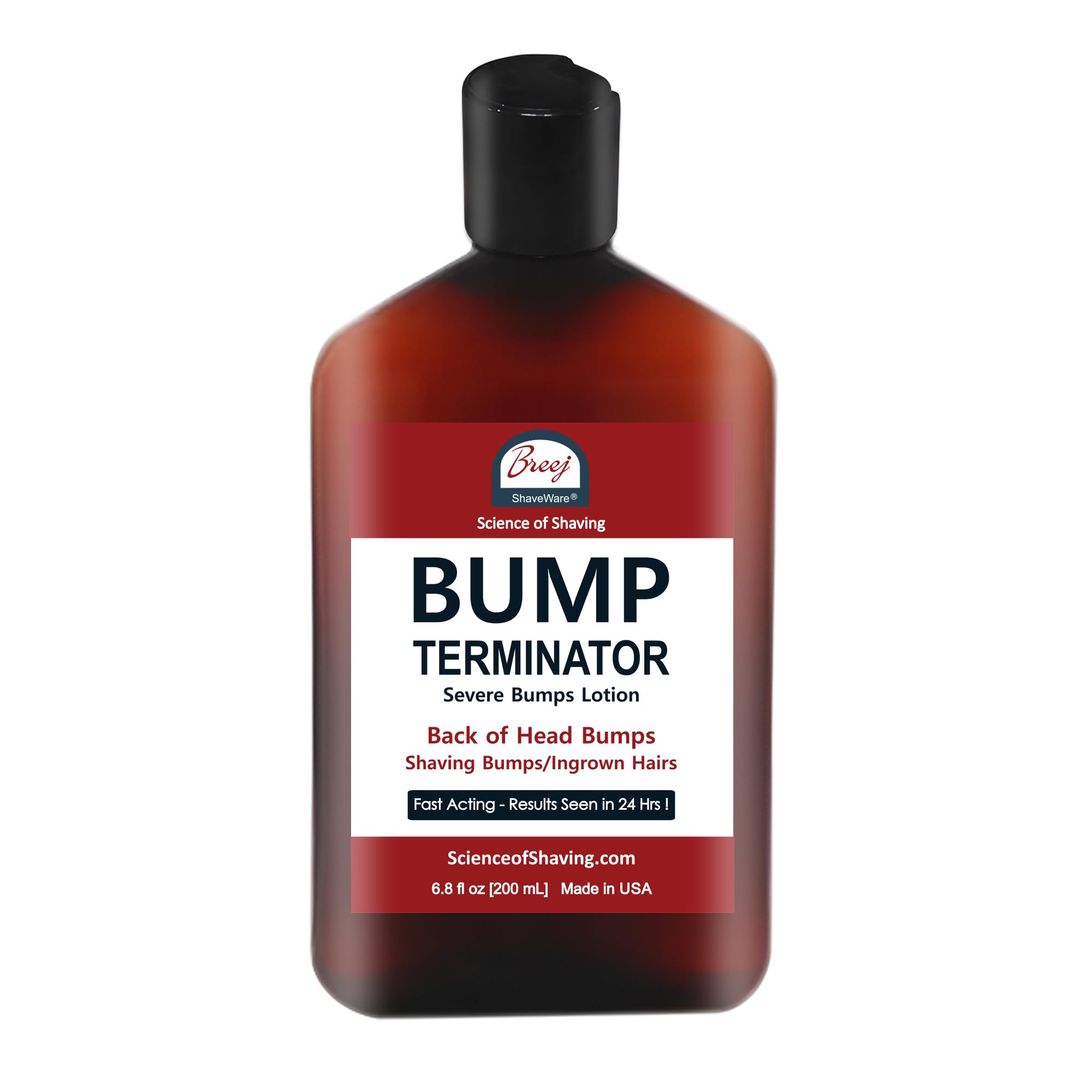 BUMP Terminator Razor Bumps & Shaving Bumps Remover | Ingrown Hair Treatment for Pubic Area with Glycolic Acid, Salicylic acid & Tea Tree Oil| BREEJ Bump Treatment for Bikini Bumps, 6.8 oz (Pack of 1)