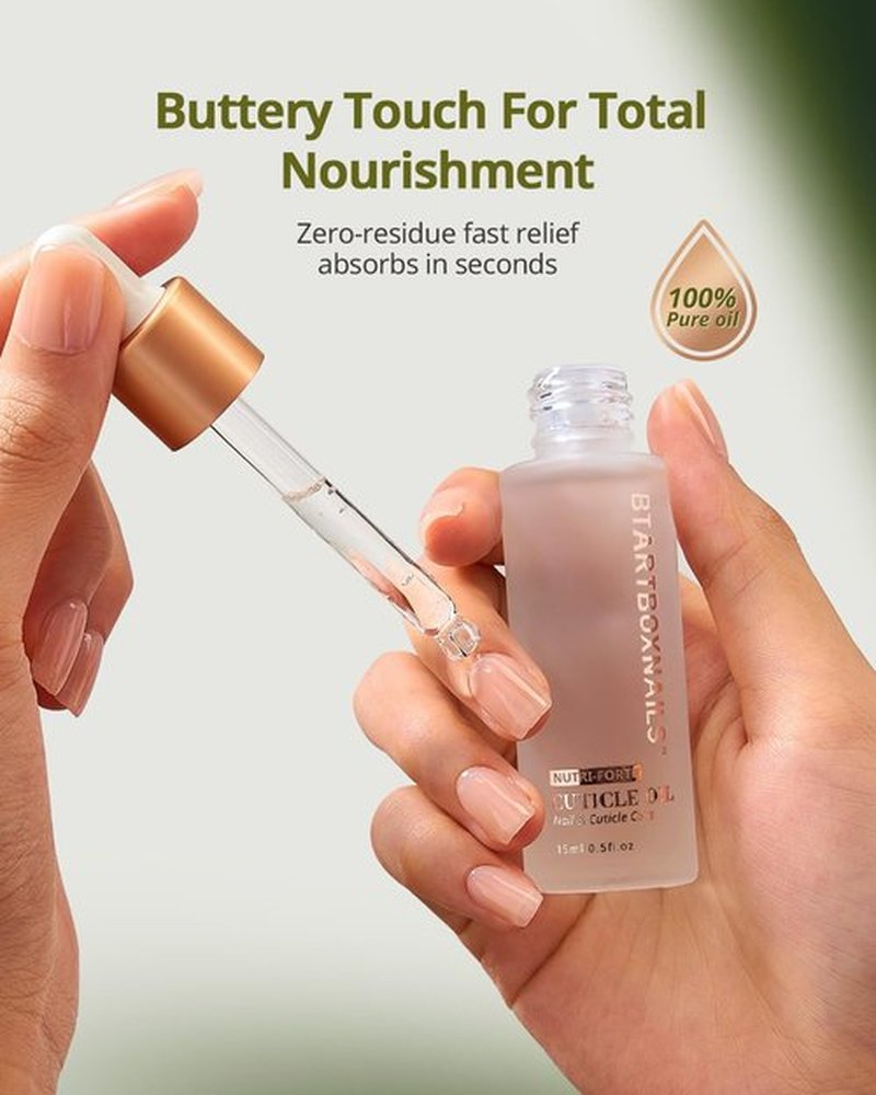 BTARTBOXNAILS Nutri-Forte Cuticle Oil - Deeply Nourishing Formula with Olive Oil & Vitamin E, 15ml