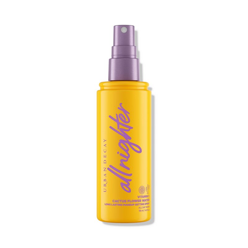 Urban Decay All Nighter Vitamin C Hydrating Makeup Setting Spray for Face (Full Size), Transfer-Resistant, Waterproof, 16 HR Wear, Vitamin C & Cactus Flower Water, Illuminated Finish - 4 fl oz