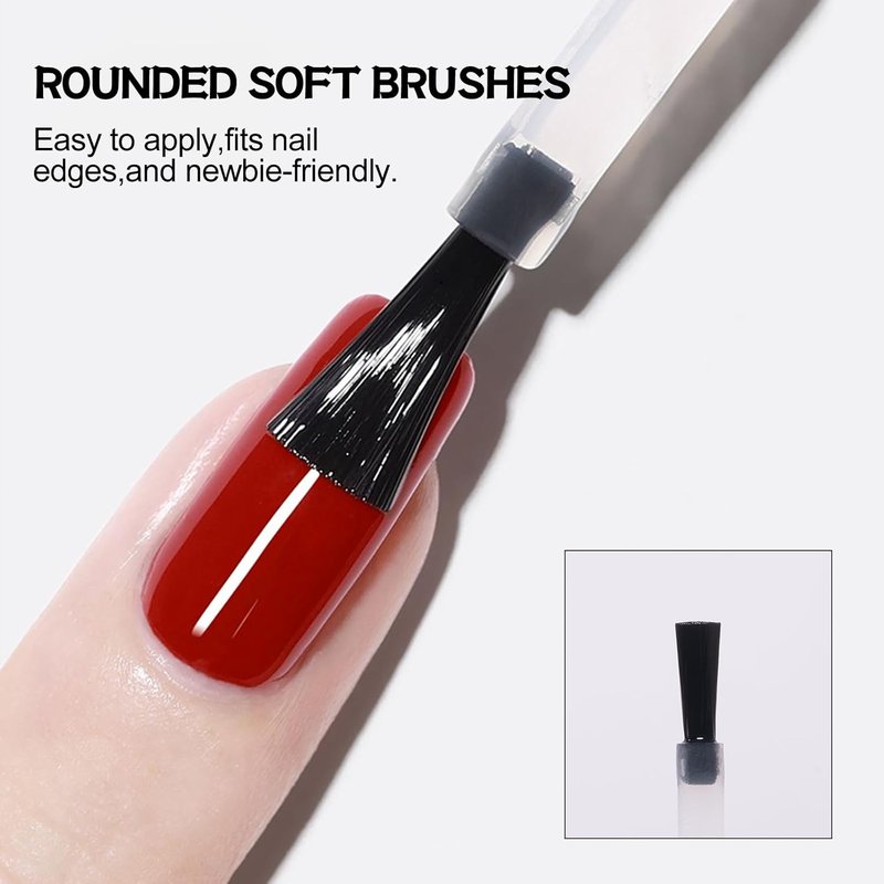 ADHERE No Wipe Top Coat Gel Nail Polish - 15ML Clear Shine Finish for Long-Lasting Home & Salon Use
