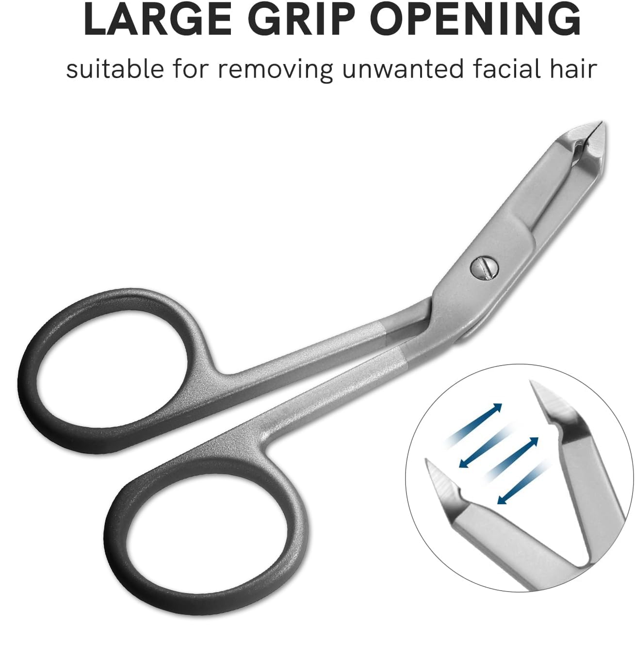 Professional Scissor Tweezers - 3Cr13 Stainless Steel Tweezers with Handles, Larger Grabbing Surface Area, Precision Eyebrow Tweezers for Women and Men Facial Hair (Red)