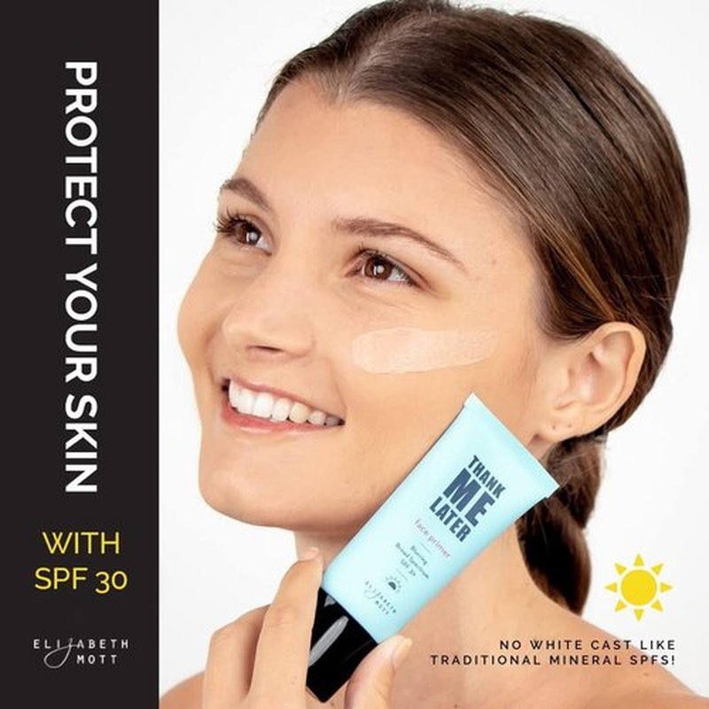 Elizabeth Mott Blurring Face Primer SPF 30 - Lightweight, Hydrating Formula for Smooth, Soft-Focus Finish - 30g