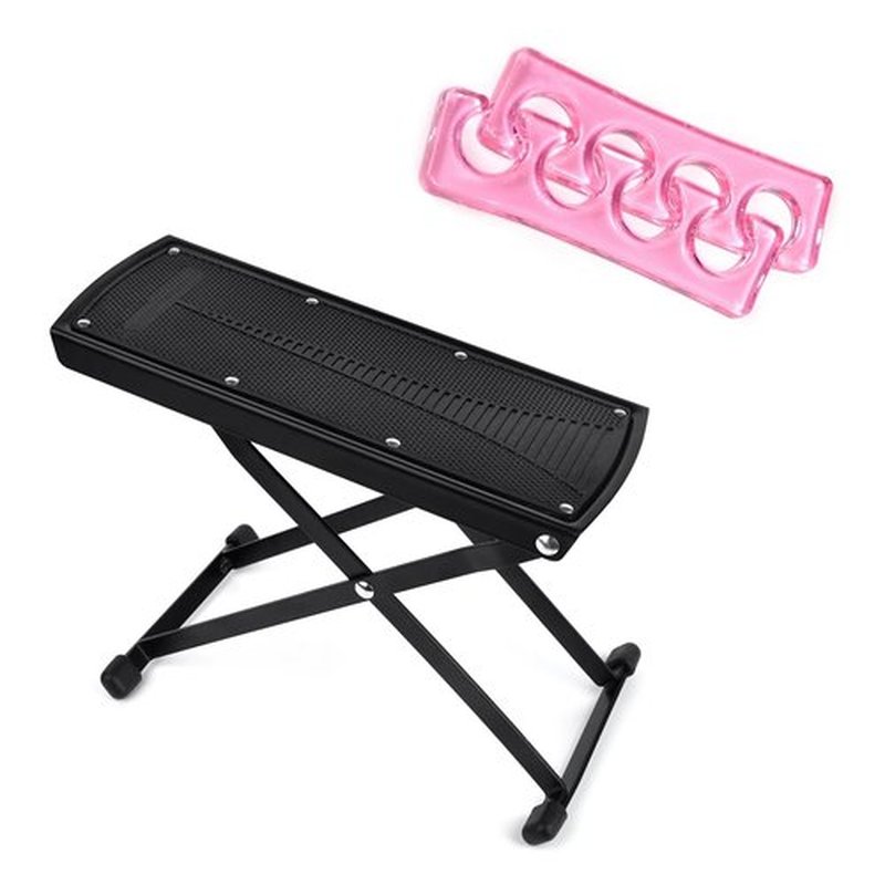 KADS Pedicure Foot Rest with Toe Separator, Adjustable Foot Rest for Easy at Home Pedicures, No More Bending or Stretching Pedicure Tools, Non-Slip Sturdy Legs, Beauty Kit