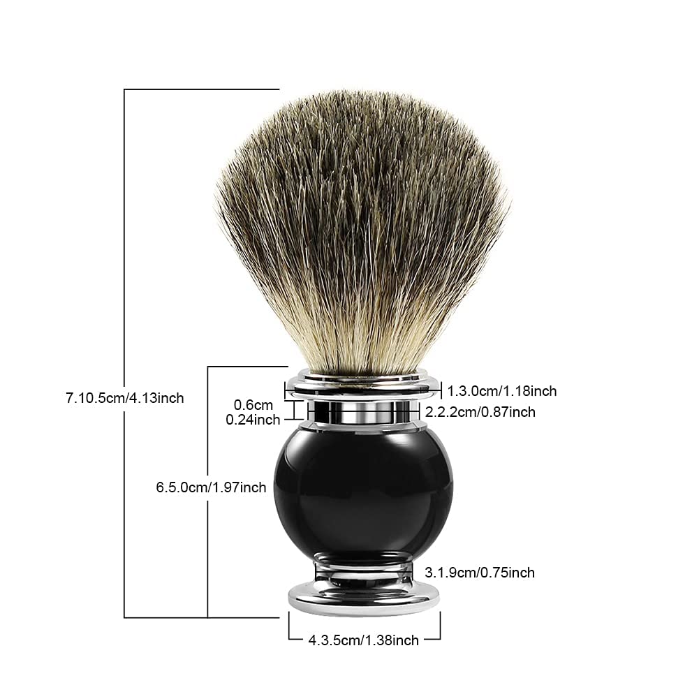 Shaving Brush, GRUTTI Men's Shaving Brush, Facial Beard Hair Cleaning Shaving Tool Shaving Brush Soap Shaving Shaving Brush, Acrylic Handle + Synthetic Shaving Brush