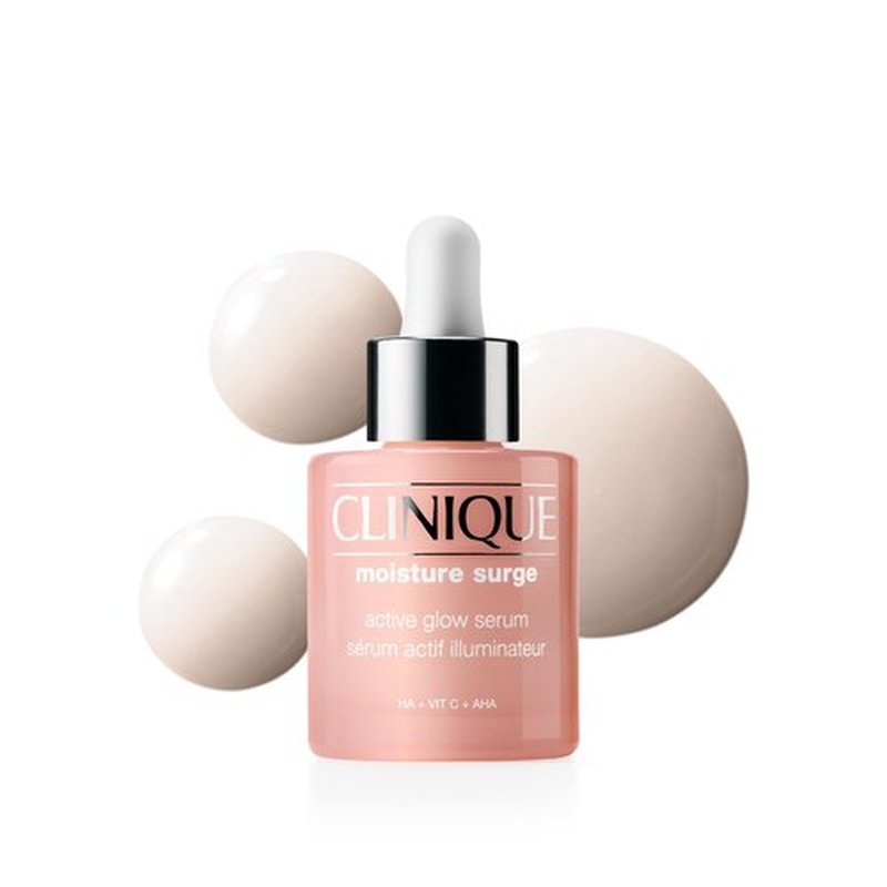 Clinique Moisture Surge Active Glow Serum with Lactic Acid, Hyaluronic Acid + Vitamin C | Hydrating, Lightweight + Oil Free, 1 fl. oz.