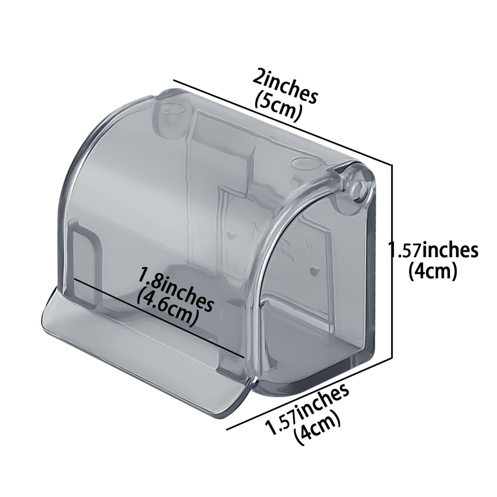 LUEXBOX 2 Pcs Plastic Razor Holders with Cover for Shower Wall, Self Adhesive Waterproof Razor Rack for Bathroom, Compatible with Fusion 5 Proglide, Mach 3 Classic(Grey)