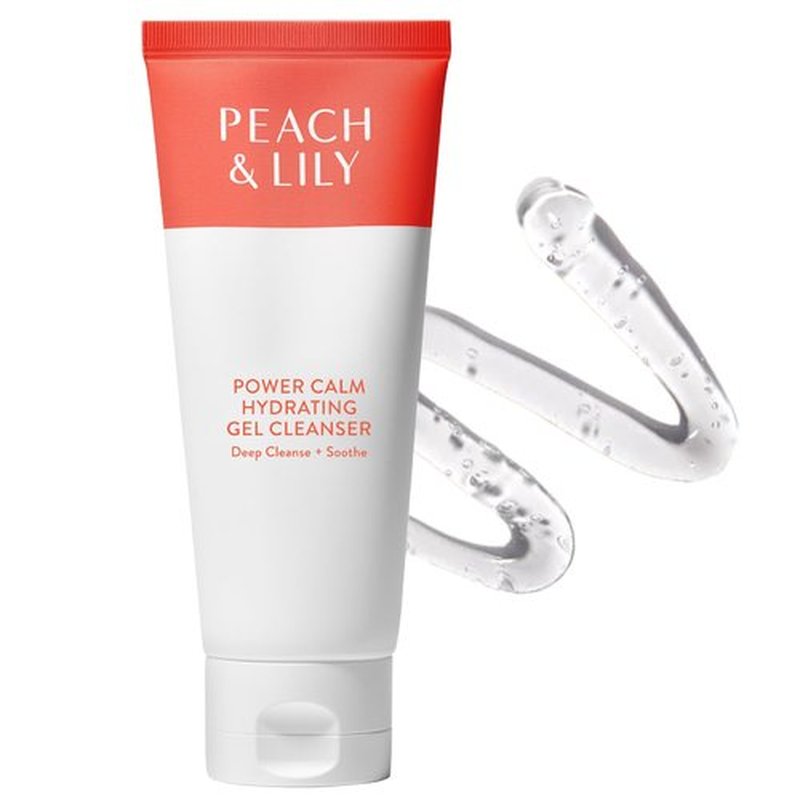 Peach & Lily - Power Calm Hydrating Gel Cleanser - Gentle Face Wash & Makeup Remover (3.38 oz) - Vegan, Cruelty-Free Korean Skincare