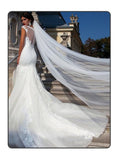 Bmirth Cathedral Wedding Veil Long Veil White Bridal Veil 118" Length Veils for Women (Ivroy veils)