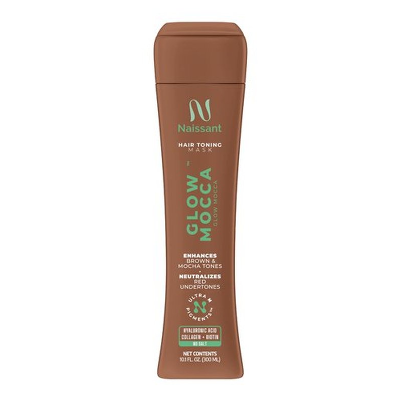 Naissant Glow Mocca Hair Toning Mask | Ultra High-Purity Pigments | Neutralizes Red&Orange Tones | For Brown&Mocha Hair | Hyaluronic Acid, Collagen &Biotin |Paraben, Ammonia &Sulfate Free | 10.1 Fl Oz