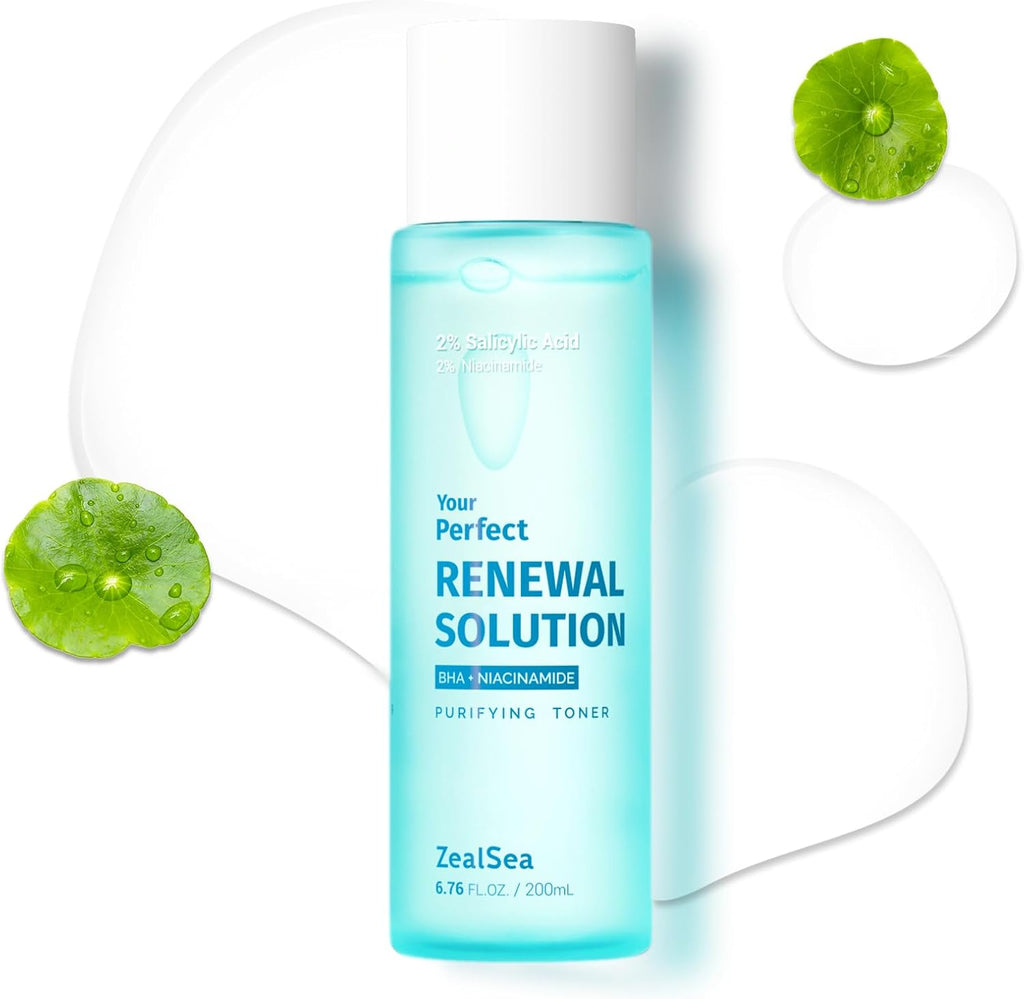 ZealSea Salicylic Acid Toner - Blackhead Remover & Pore Minimizer | Gentle Alcohol-Free BHA, 6.76 oz