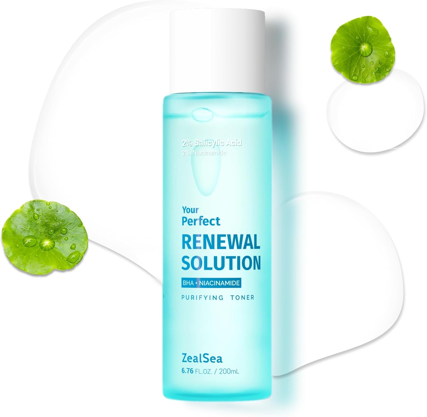 ZealSea Salicylic Acid Toner - Blackhead Remover & Pore Minimizer | Gentle Alcohol-Free BHA, 6.76 oz