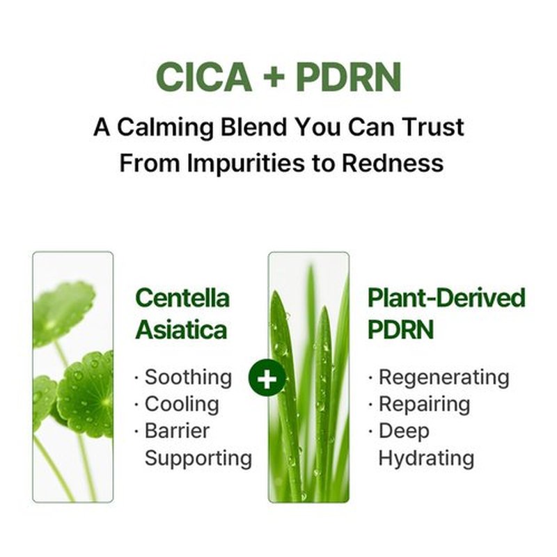 NACIFIC Cica PDRN Centella Serum (Centella Ampoule) 1.69 fl oz / 50ml, Korean Serum for Sensitive Skin, Calming & Hydrating Barrier Repair, Redness Relief, Korean Skincare