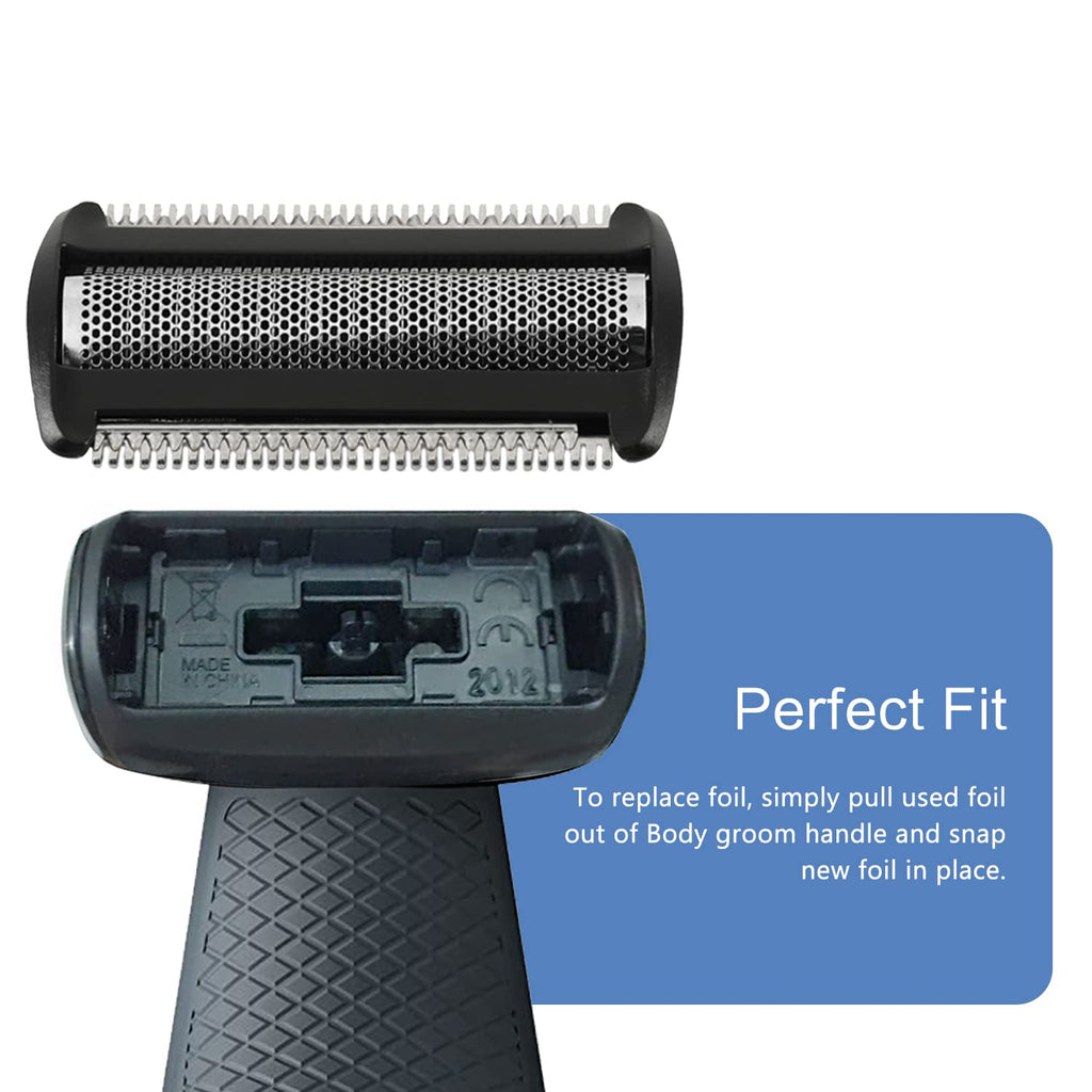BG5025 Replacement Body Groomer Foil Head Compatible With Norelco Bodygroom BG7030, BG7040, BG5025, BG2030, BG2040, 2-pieces pack.